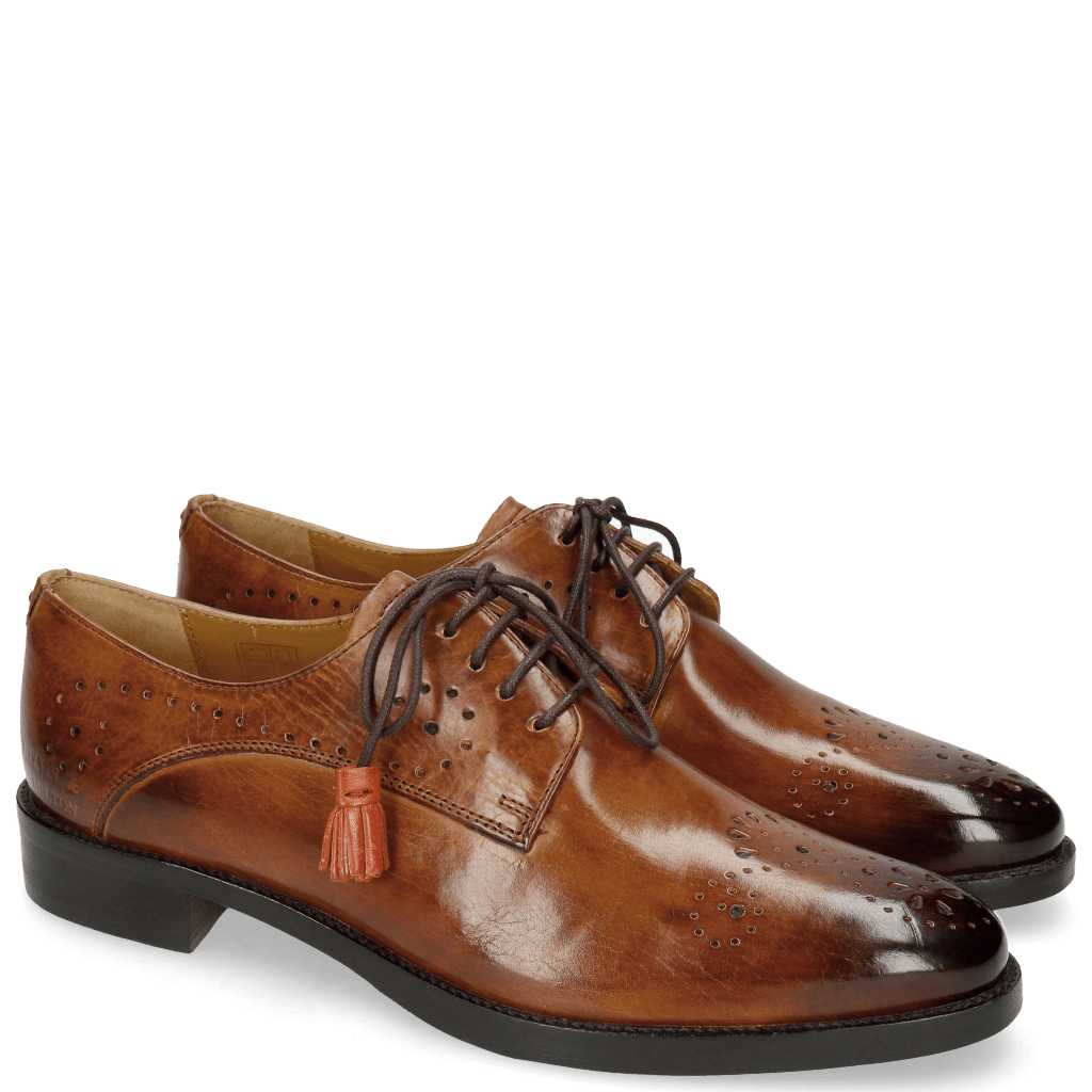 Derby shoes Betty 2 Tan Tassel Winter Orange