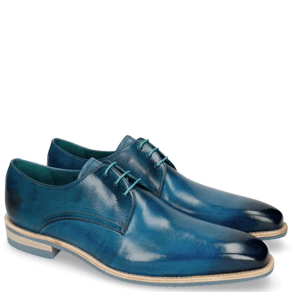 Derby shoes Lance 24 Bluette Lasercut Crown
