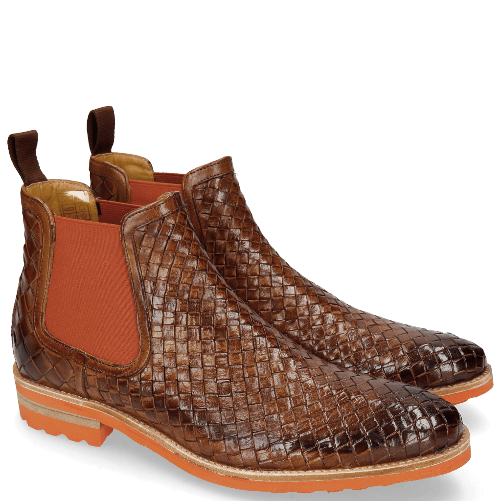 Brad 6 Woven Tan Elastic Orange Melvin Hamilton