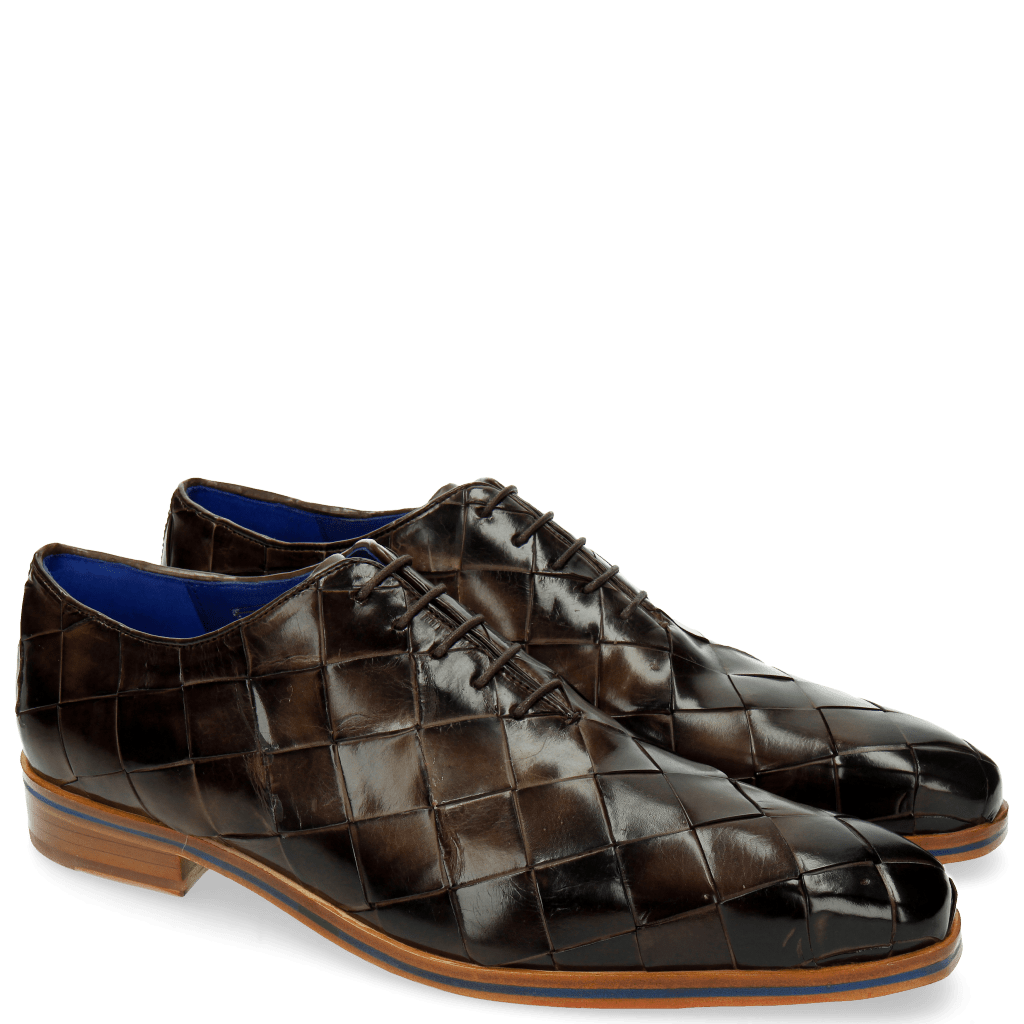 Oxford shoes Lewis 37 Big Woven Dark Brown