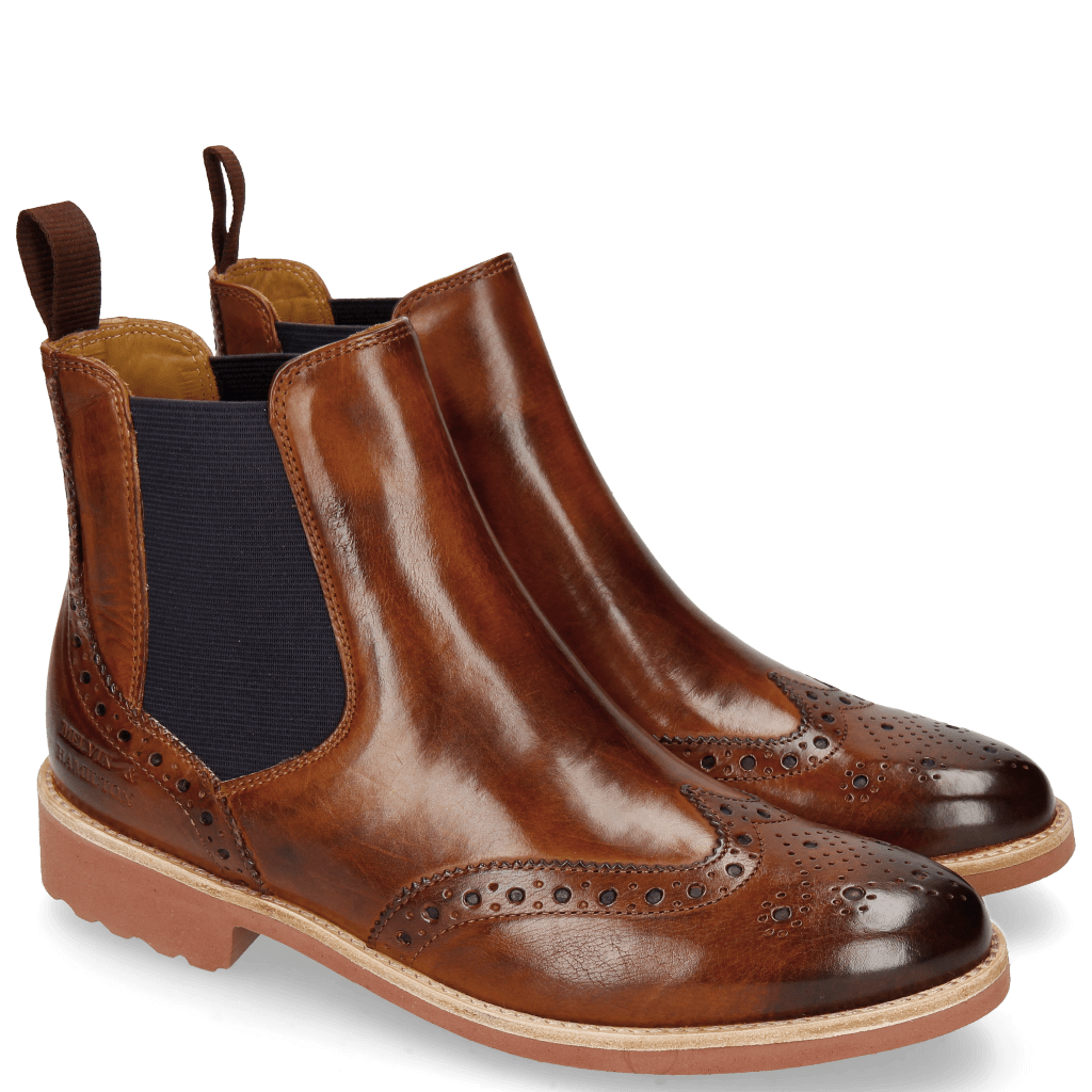 Ankle boots Selina 6 Wood Elastic Purple RS Brown