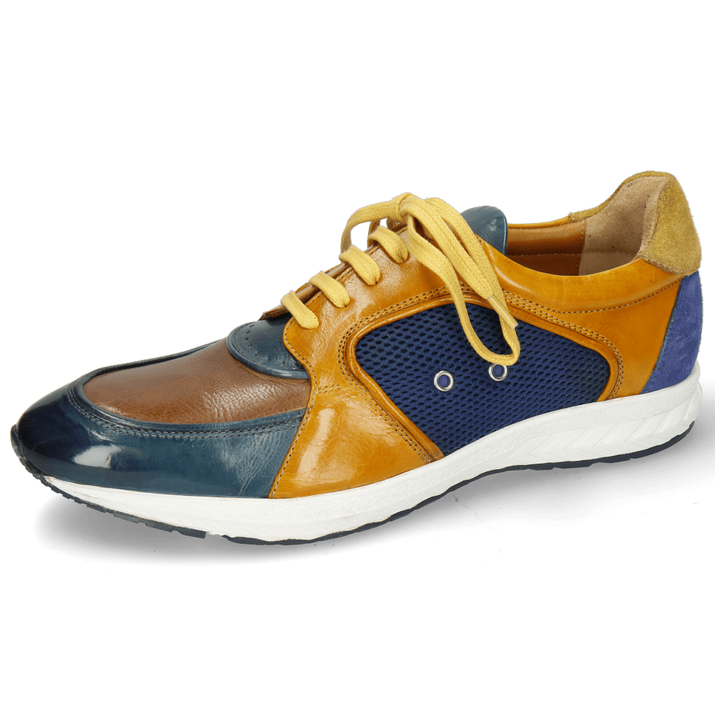 Sneakers Blair 18 Pisa Ice Tortora Indy Yellow Suede Navy