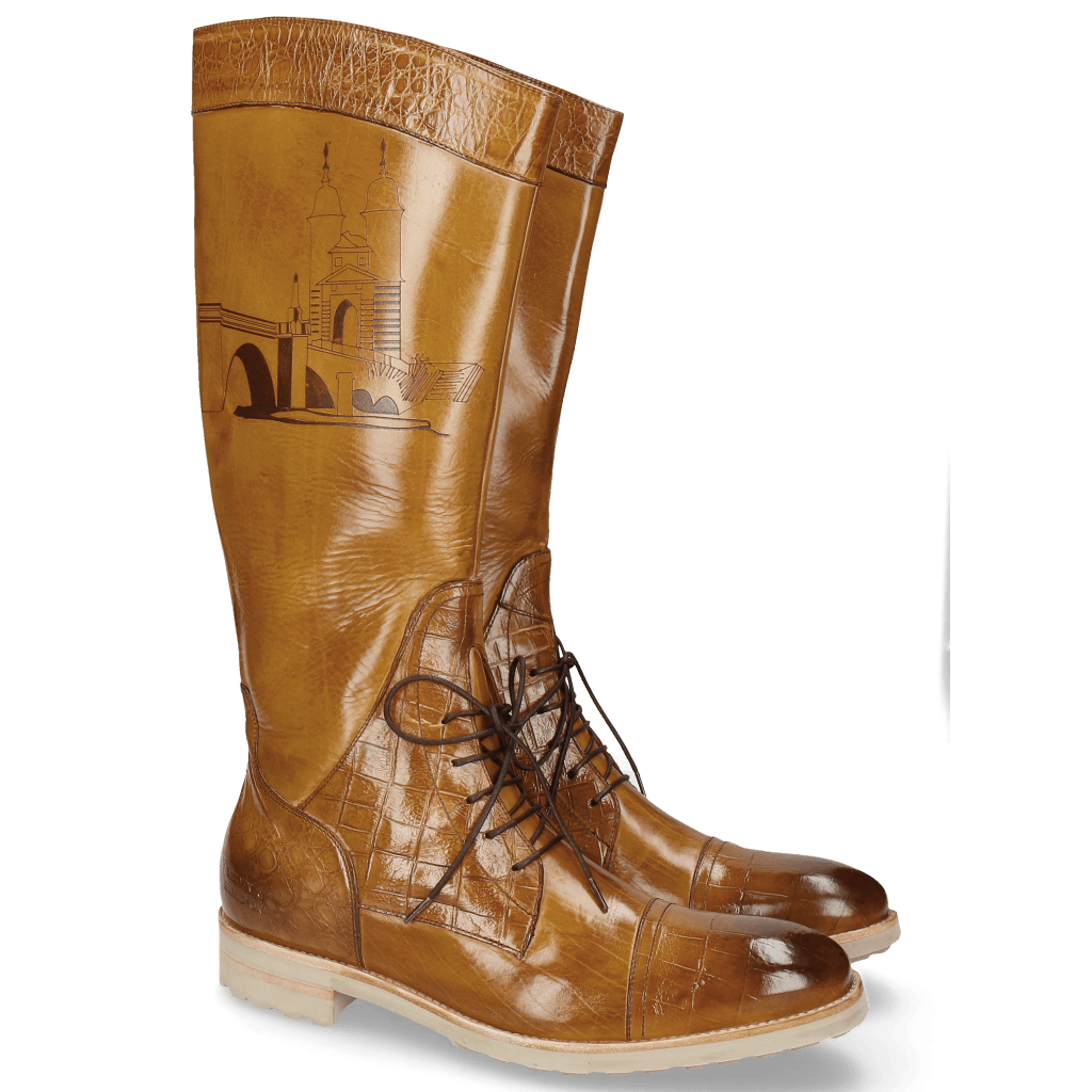 Ankle boots Tom 16 Big Croco Sand