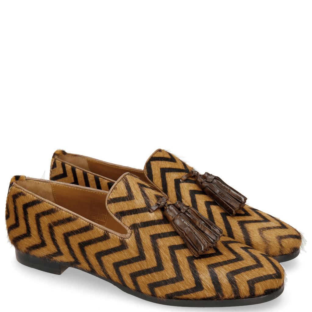 Loafers Scarlett 20 Hairon Driveway Tassel Mid Brown
