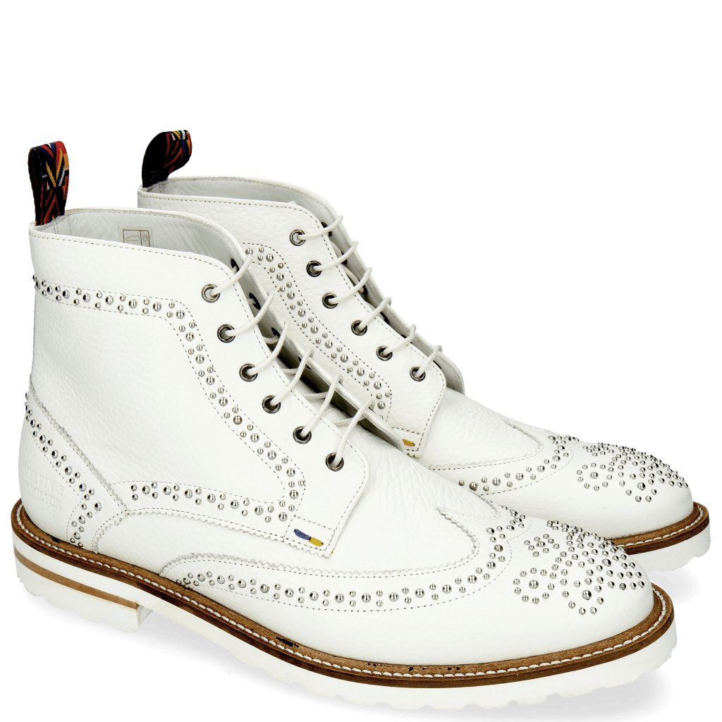 Ankle boots Matthew 7 Milled White Rivets