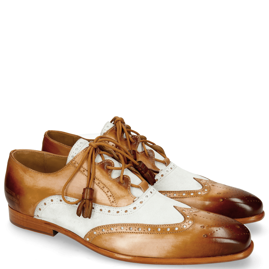Derby shoes Lance 40 Tan Washed Off White