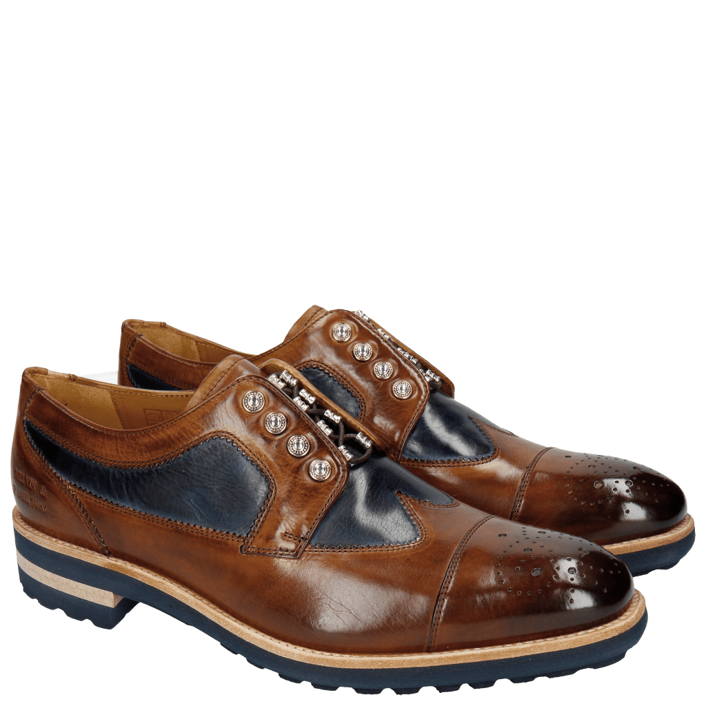Derby shoes Tom 22 Wood Navy Nickle