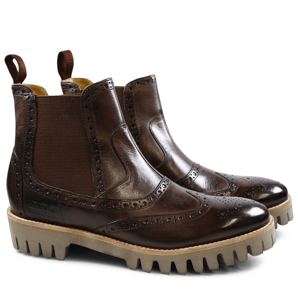 Ankle boots Amelie 33 Infant Dark Brown Elastic Brown Bardi Grey