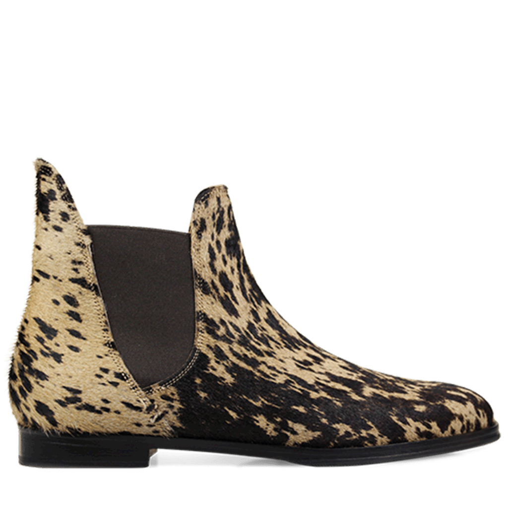 Ankle boots Susan 2 Hair On Leo Beige Elastic Brown HRS