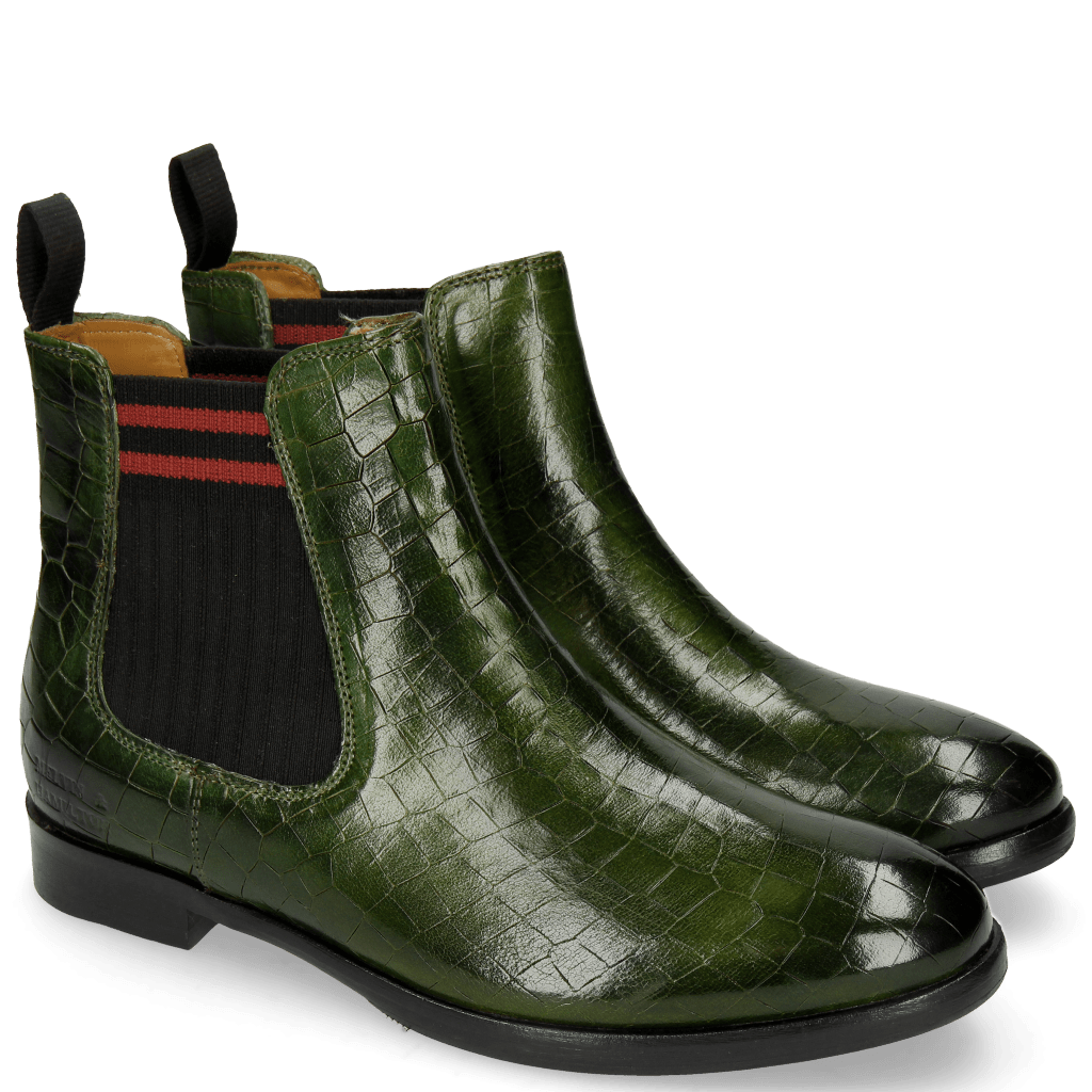 Ankle boots Daisy 6 Ultra Green Elastic Lines Red