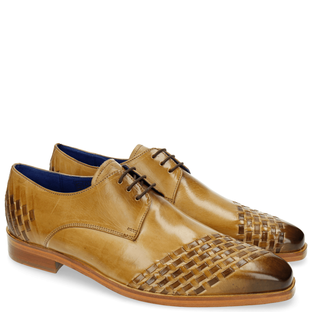 Derby shoes Lewis 24 Cashmere Interlaced Dark Brown
