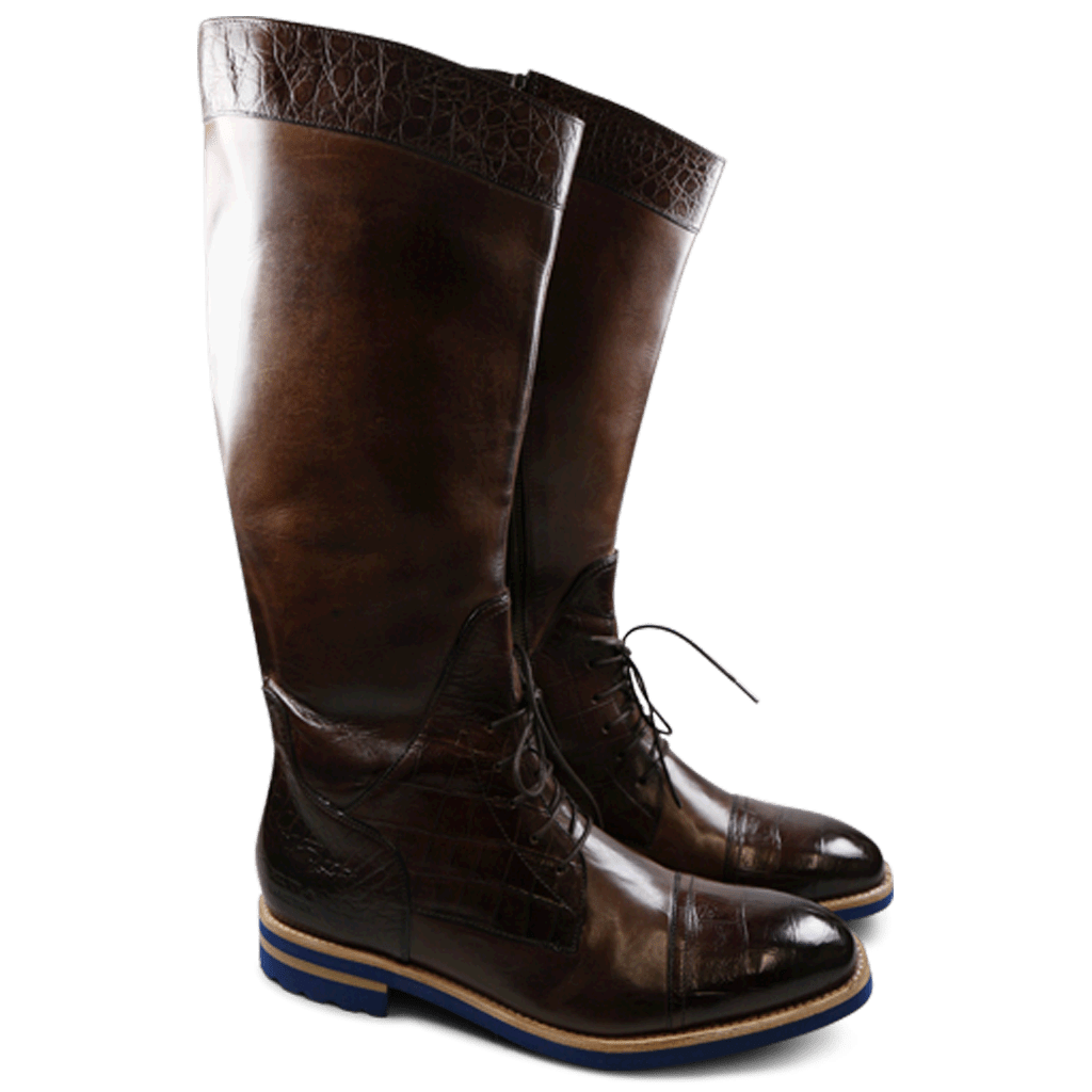 Croco 16 Dark Tom Brown Big Crust Crip Blue dhQtsrCxB