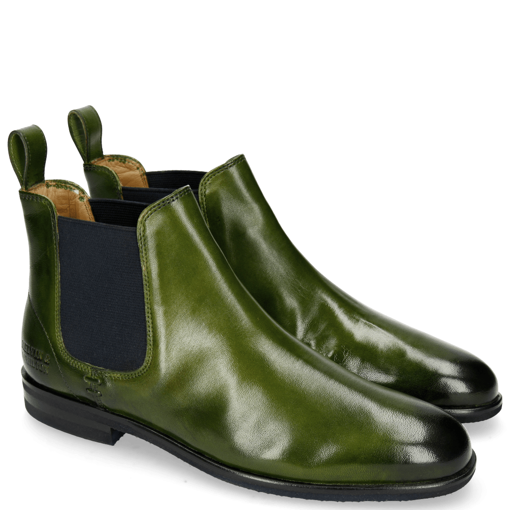 Susan 10 Rio Ultra Green Elastic Navy Welt Natural Melvin Hamilton