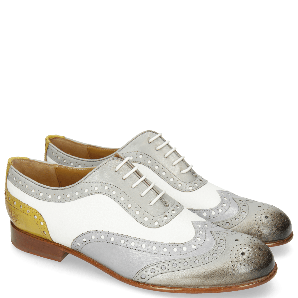Oxford shoes Sally 97 Salerno French Grey Lavender Milled White