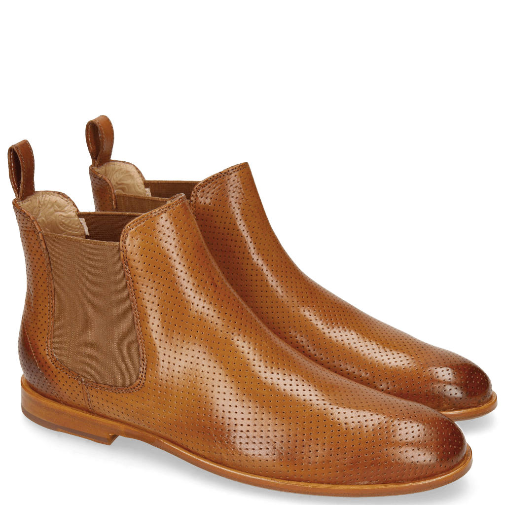 Ankle boots Susan 10 Perfo Cuoio