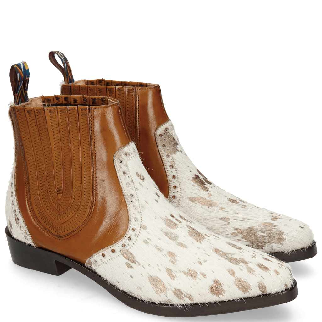 Ankle boots Marlin 3 Hairon Jersey Metallic Brown White Wood