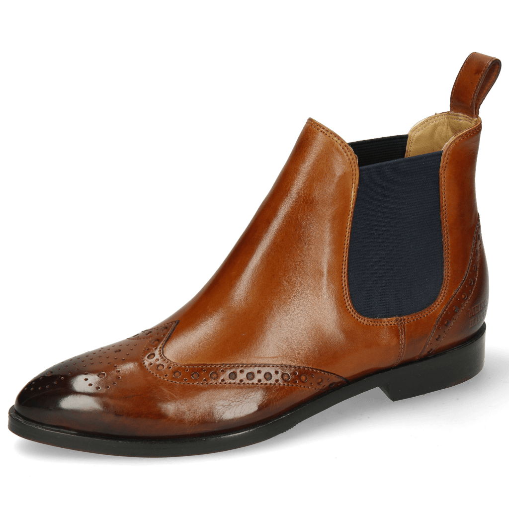 Ankle boots Jessy 4 Cognac Elastic Navy