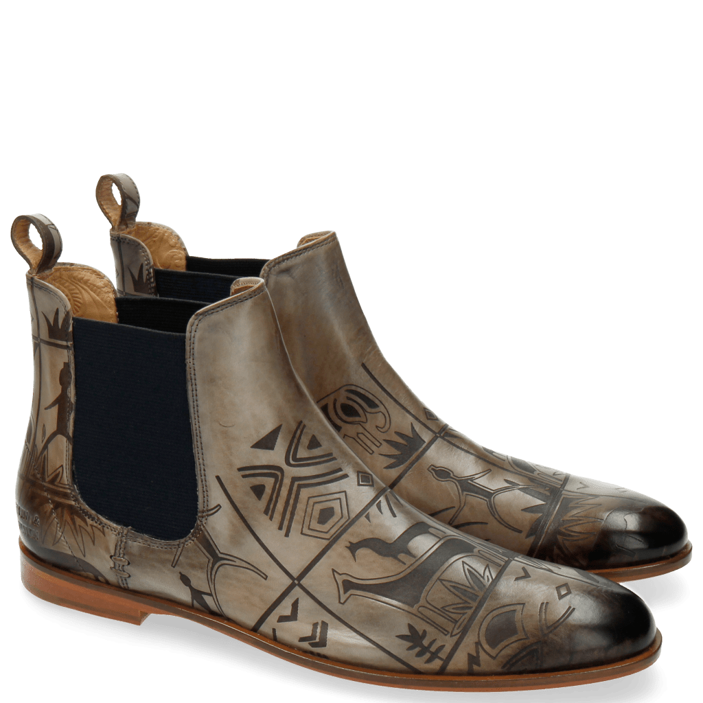 Ankle boots Susan 10 Folk Laser Oxygen Elastic Navy