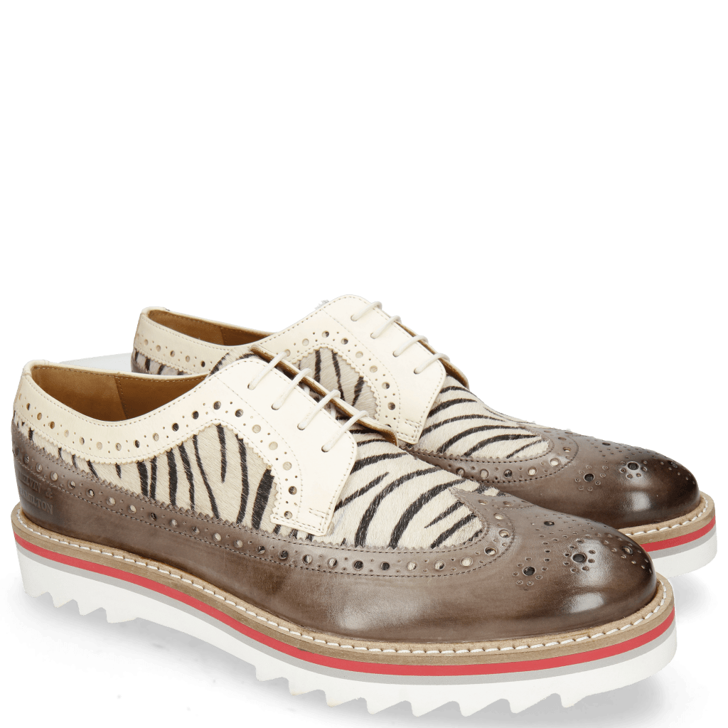 Derby shoes Trevor 10 Vegas Stone Hairon Young Zebra