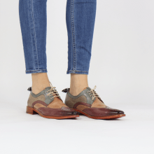 Derby shoes Betty 16 Pavia Light Purple Cappuccino Satellite Oxygen