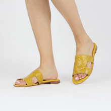 Mules Hanna 74 Woven Yellow Socks Foam