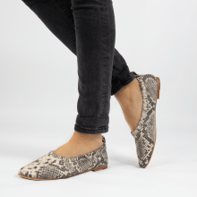 Ballet Pumps Iris 2 Snake Black Snake Ivory