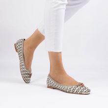 Ballet Pumps Kate 5 Woven Ash Raffia White Accessory Bee