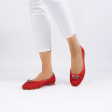 Ballet Pumps Kate 5 Woven Red Accessory Bee