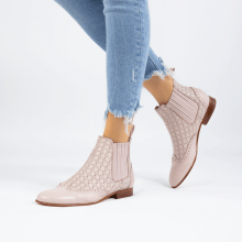 Ankle boots Sally 129 Nappa Glove Perfo Pink Salt