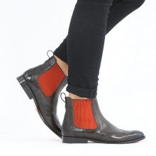 Ankle boots Amelie 5 Imola Espresso Elastic Orange Wine