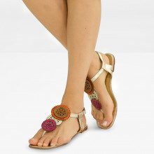 Sandals Vicky 11 Dark Pink Vegas White Tibet White