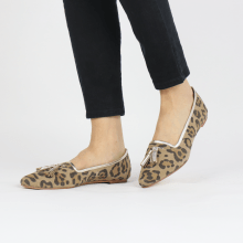 Ballet Pumps Alexa 17 Suede Leo Large Beige