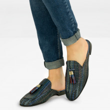 Mules Scarlett 2 Woven Harrisburg Blue