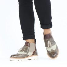 Ankle boots Selina 5 Imola Chestnut Oily Suede Ivory Mid Brown