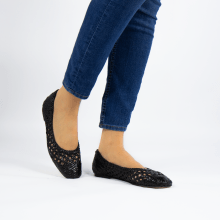 Ballet Pumps Melly 1 Open Weave Black