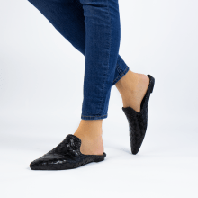 Mules Lydia 2 Woven Scale Black