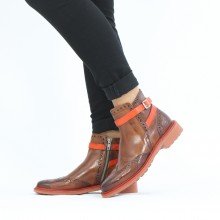 Ankle boots Selina 25 Imola Wood Strap Orange