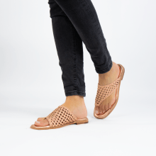 Mules Elodie 16 Woven Talca Rose Gold