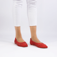Ballet Pumps Melly 1 Open Weave Red