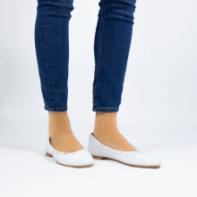 Ballet Pumps Kate 5 Woven White
