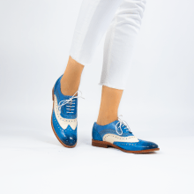 Oxford shoes Amelie 10 Vegas Neptune Blue White Moroccan Blue