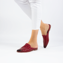 Mules Joolie 17 Woven Haring Bone Dark Fuxia