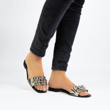 Mules Elodie 15 Hairon Young Zebra Black