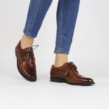 Derby shoes Selina 41 Wood Lining Rich Tan