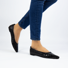 Ballet Pumps Lydia 3 Woven Scale Black