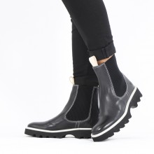 Ankle boots Sally 135 Imola Black Stitching White