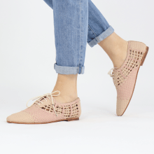 Oxford shoes Aviana 3 Woven Off White Lavanda