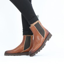 Ankle boots Susan 97 Imola Wood White Elastic Dark Brown
