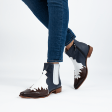 Ankle boots Marlin 46 Mogano Rio White Nappa Ship Glove Deep Navy
