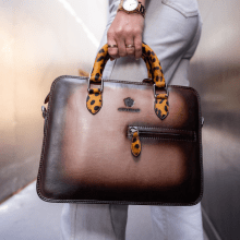Handbags Vancouver Taupe Shade Dark Brown Hairon Jaguar
